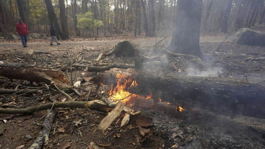 Bomberos combaten incendios en ambas costas de Estados Unidos Bomberos combaten incendios en ambas costas de Estados Unidos