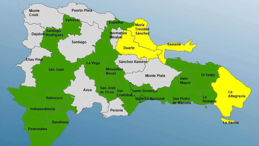 Disminuyen a 22 las provincias en alerta por incidencia de vaguada en el territorio nacional