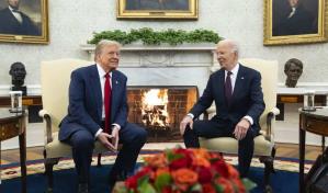 Biden inicia su reunión con Trump felicitándolo por su victoria en las elecciones