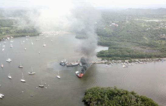 Identifican a los cuatro heridos del incendio de embarcación en Bahía de Luperón