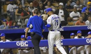 César Valdez salió del partido con molestias en la ingle, informa el Licey