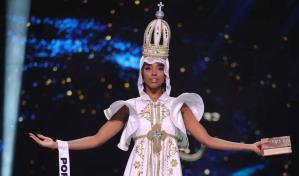 Miss Portugal desata la polémica en su país por un vestido inspirado en la Virgen de Fátima