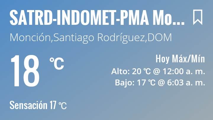 Temperatura registrada en Monción. 