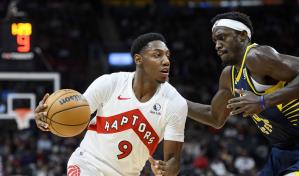 Barrett anota 39 y Raptors rompen racha de 7 derrotas venciendo a Pacers
