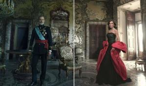 Felipe VI y Letizia, con vestido de Balenciaga, fotografiados por Annie Leibovitz