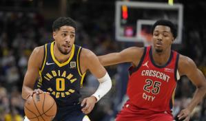 Haliburton anota 34 y lleva a Pacers a victoria 114-110 sobre Pelicans