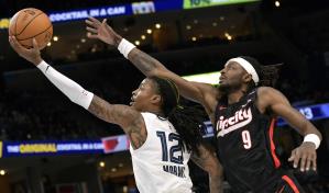 Morant logra 22 puntos y 11 asistencias y Grizzlies vencen 123-98 a Trail Blazers