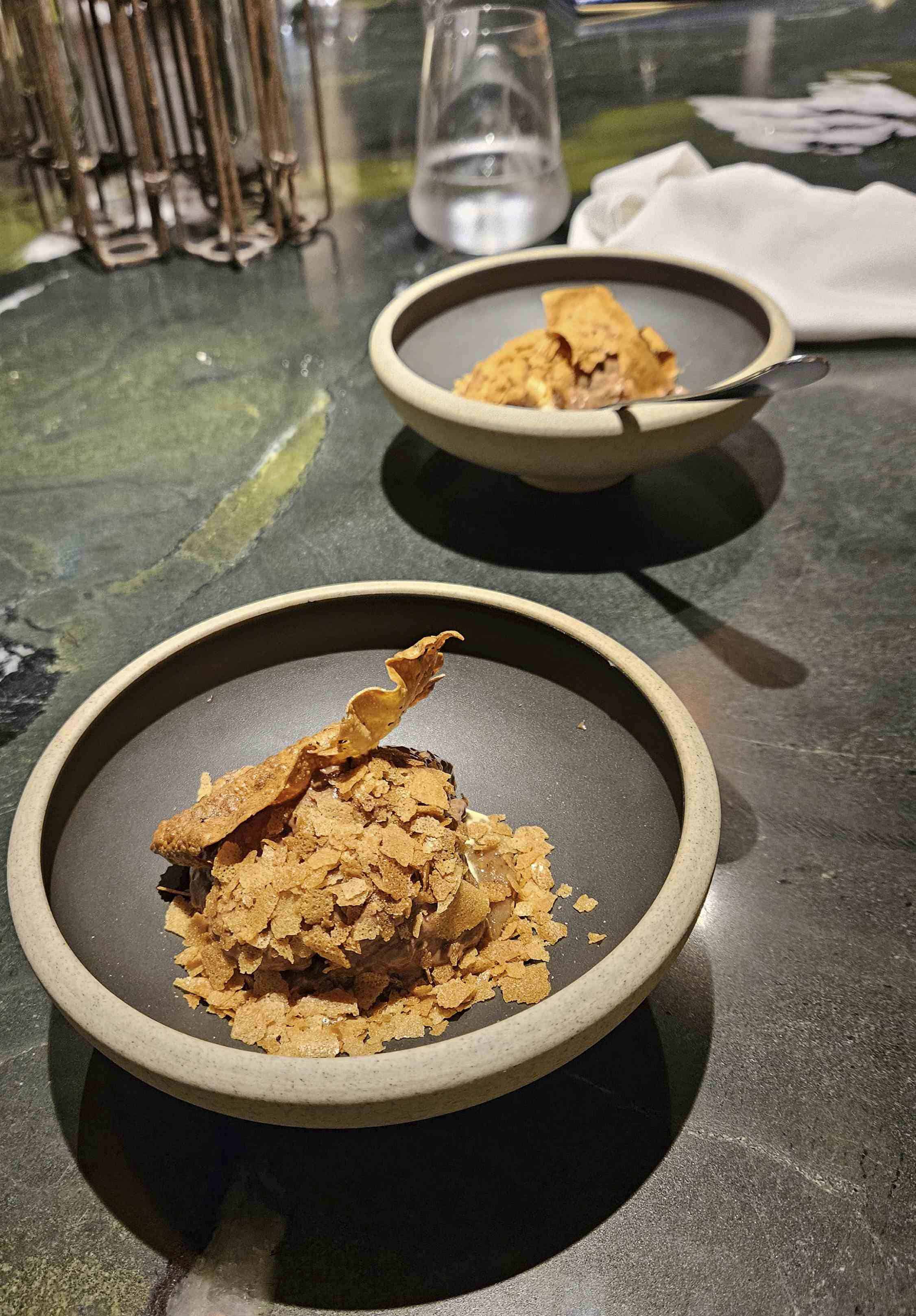 El postre de la cena a cuatro tiempos.