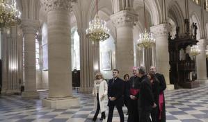 Macron visita la catedral de Notre Dame restaurada a una semana de su reapertura