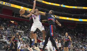 Maxey anota 28 en la aplastante victoria de 76ers sobre Pistons