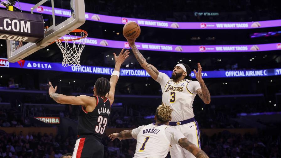 Sin LeBron James, los Lakers superan a los Trail Blazers y rompen racha de 3 derrotas