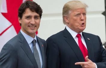 Trump trolea de nuevo a Trudeau al llamarlo gobernador del gran estado de Canadá