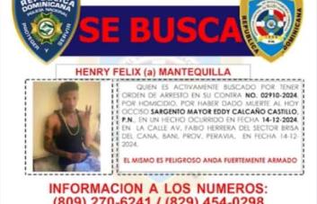 Emiten alerta “Se Busca” contra hombre acusado de homicidio de sargento mayor en Baní