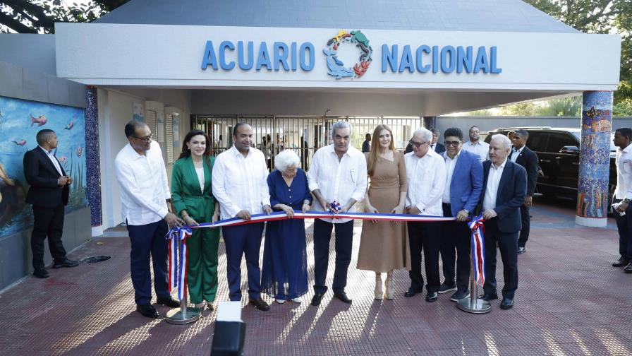 Abinader inaugura una parte del Acuario Nacional