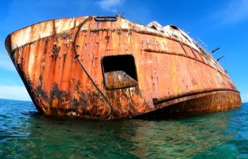 Una oportunidad para la vida marina en el cementerio de barcos de Panamá