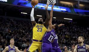 Otro récord para LeBron James en la victoria de los Lakers 113-110 sobre los Kings Otro récord para LeBron James en la victoria de los Lakers 113-110 sobre los Kings
