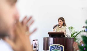Raquel Peña inaugura destacamento policial en Puñal, Santiago para reforzar la seguridad ciudadana