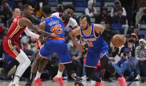 Brunson logra su máxima cifra de la campaña con 39 puntos, y Knicks vencen 104-93 a Pelicans