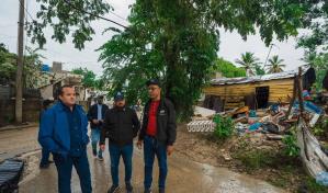 Paliza garantiza asistencia a familias afectadas por lluvias en Puerto Plata