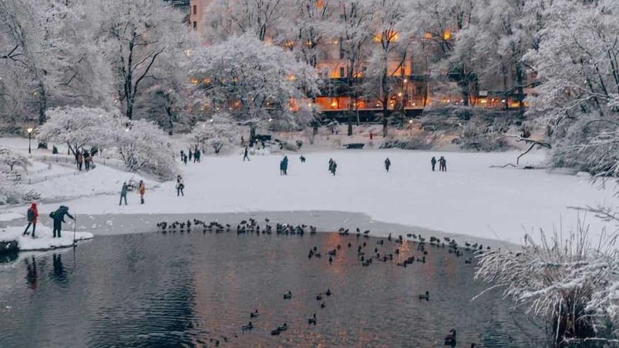 Cae nieve en Nueva York el día de Navidad por primera vez en 15 años