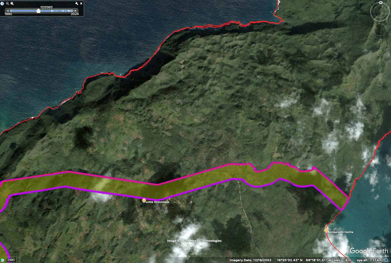 Parte del Parque Nacional Cabo Cabrón en 2002.