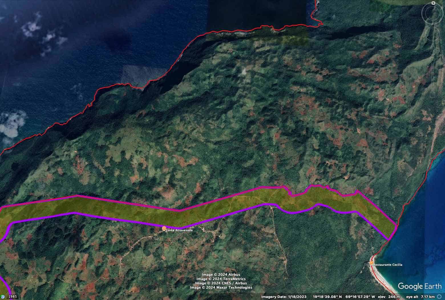Avance de la agricultura en Cabo Cabrón hasta el 2023.