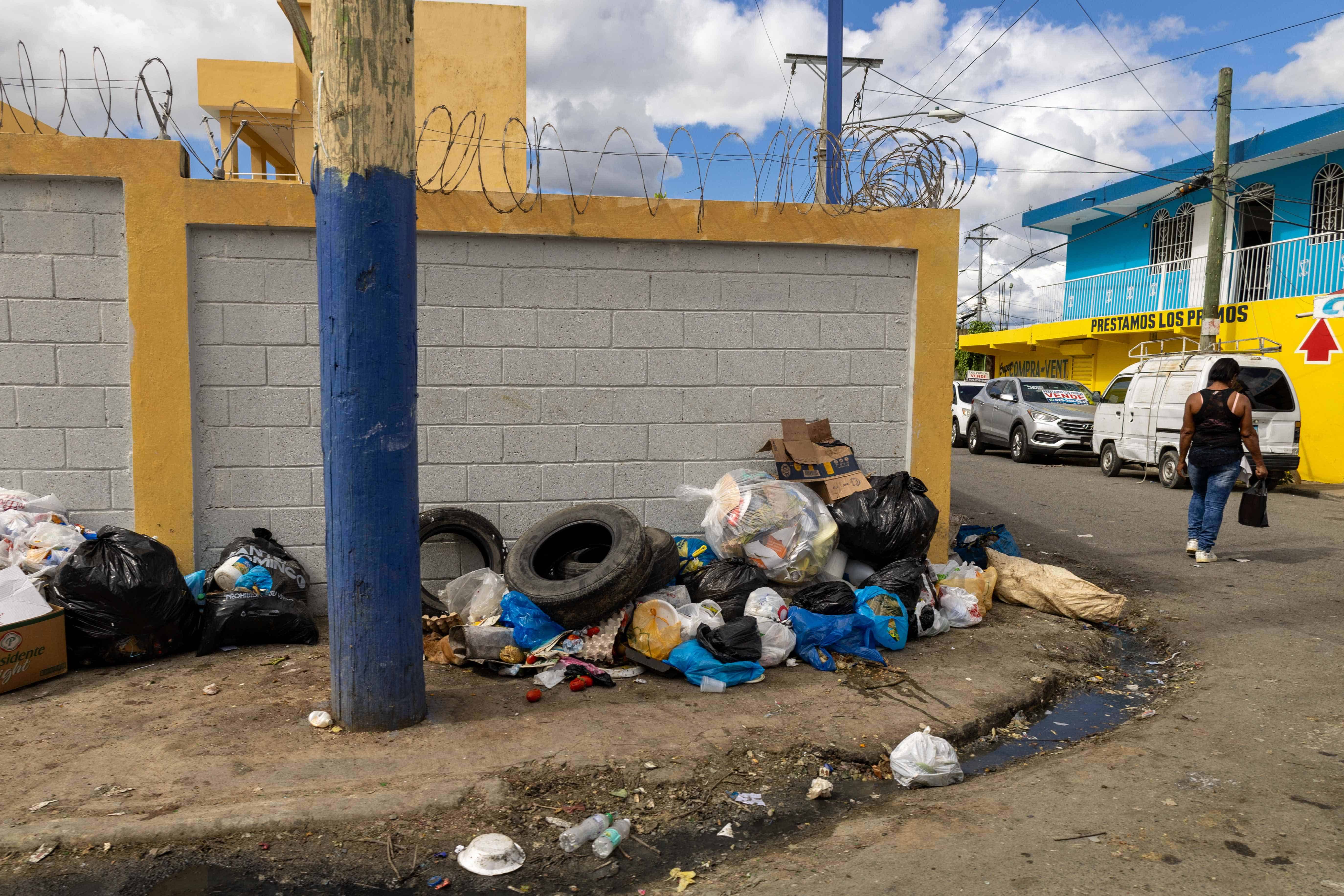 Basusa en una esquina de Santo Domingo Norte.