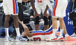 Ivey, escolta de Pistons, se somete a cirug&iacute;a en pierna fracturada durante partido ante Magic
