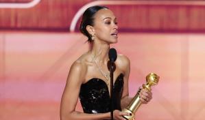 Entre lágrimas, Zoe Saldaña agradece su primer Globo de Oro