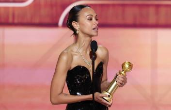 Entre lágrimas, Zoe Saldaña agradece su primer Globo de Oro