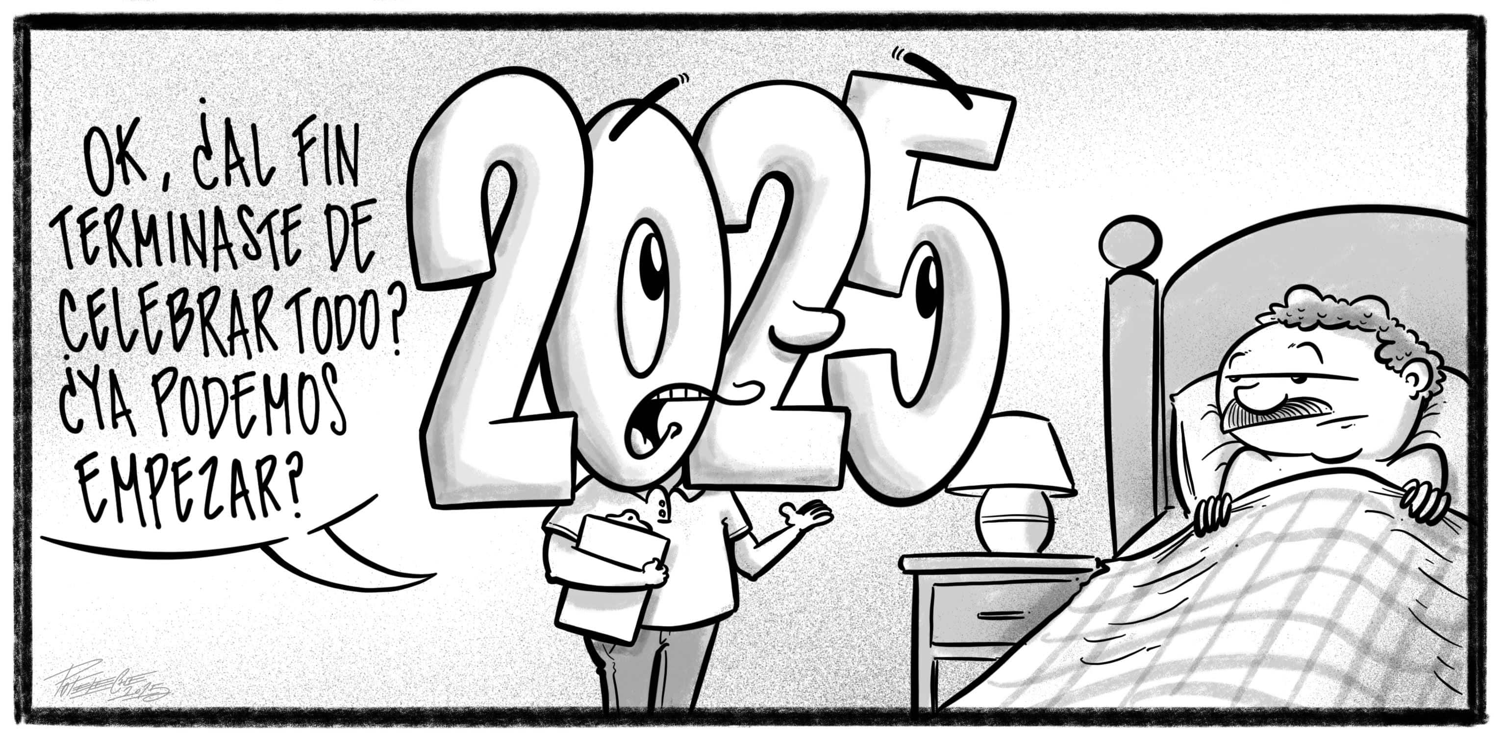 Caricatura de Noticiero Poteleche 7 enero 2025