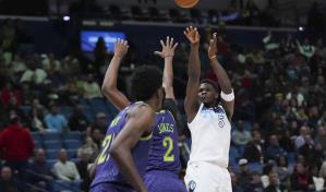 Anthony Edwards anota 32 y Timberwolves vencen 104-97 a Pelicans