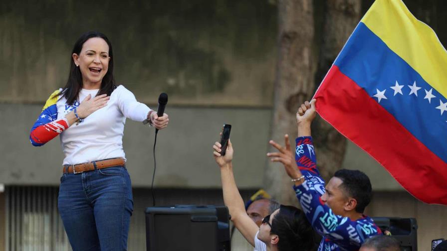 María Corina Machado fue interceptada al término de la manifestación en Caracas, denuncia su partido