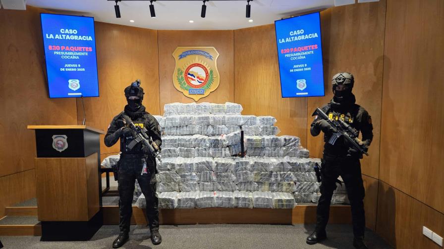 La DNCD confiscó 1.4 toneladas de cocaína en los primeros 9 días de enero