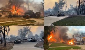 Comunidades enteras son arrasadas por voraces incendios que acechan Los Ángeles