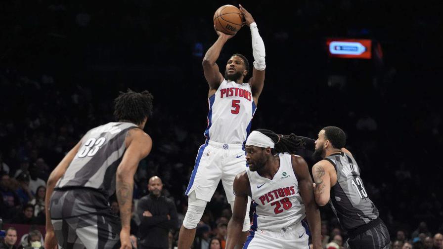 DePistons logran su quinta victoria consecutiva, 113-98 sobre Nets, y se ponen por arriba de .500