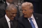 Trump y Obama conversan amenamente en el funeral de estado de Jimmy Carter