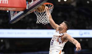 Devin Booker consigue 37 puntos y Suns se llevan un susto pero vencen a Wizards por 130-123