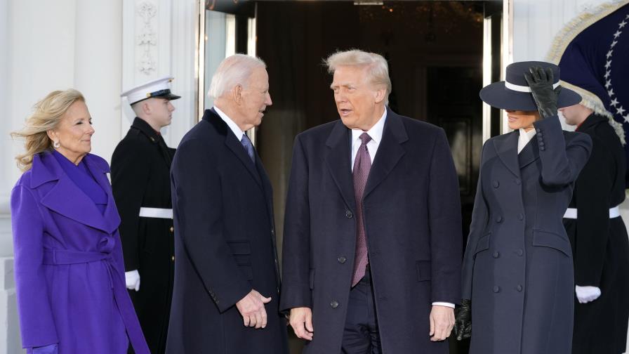 Trump llega al Capitolio acompañado de Joe Biden