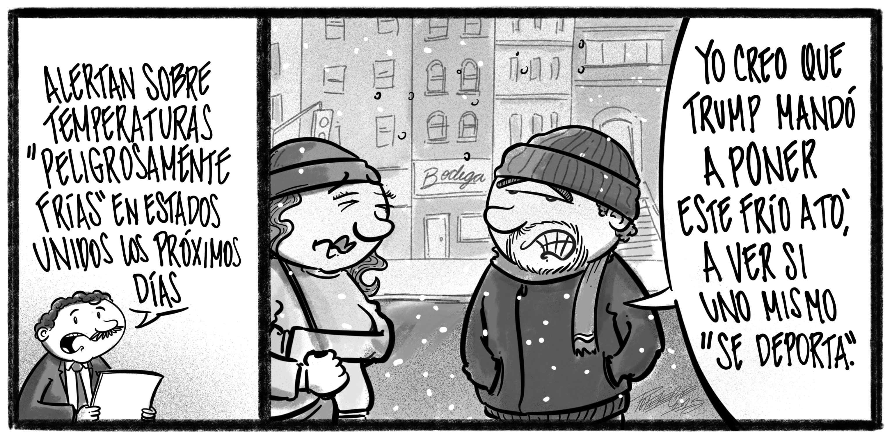 Caricatura de Noticiero Poteleche 22 enero 2025