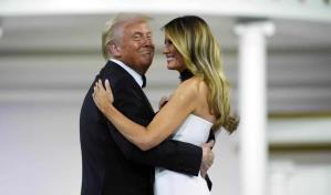 Los Trump, conjuntados en blanco y negro en un primer baile con tintes patriotas