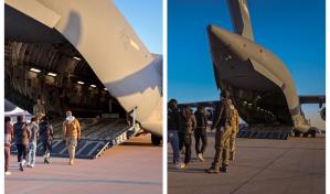 EE.UU. envía los primeros migrantes hondureños deportados en aviones militares EE.UU. envía los primeros migrantes hondureños deportados en aviones militares