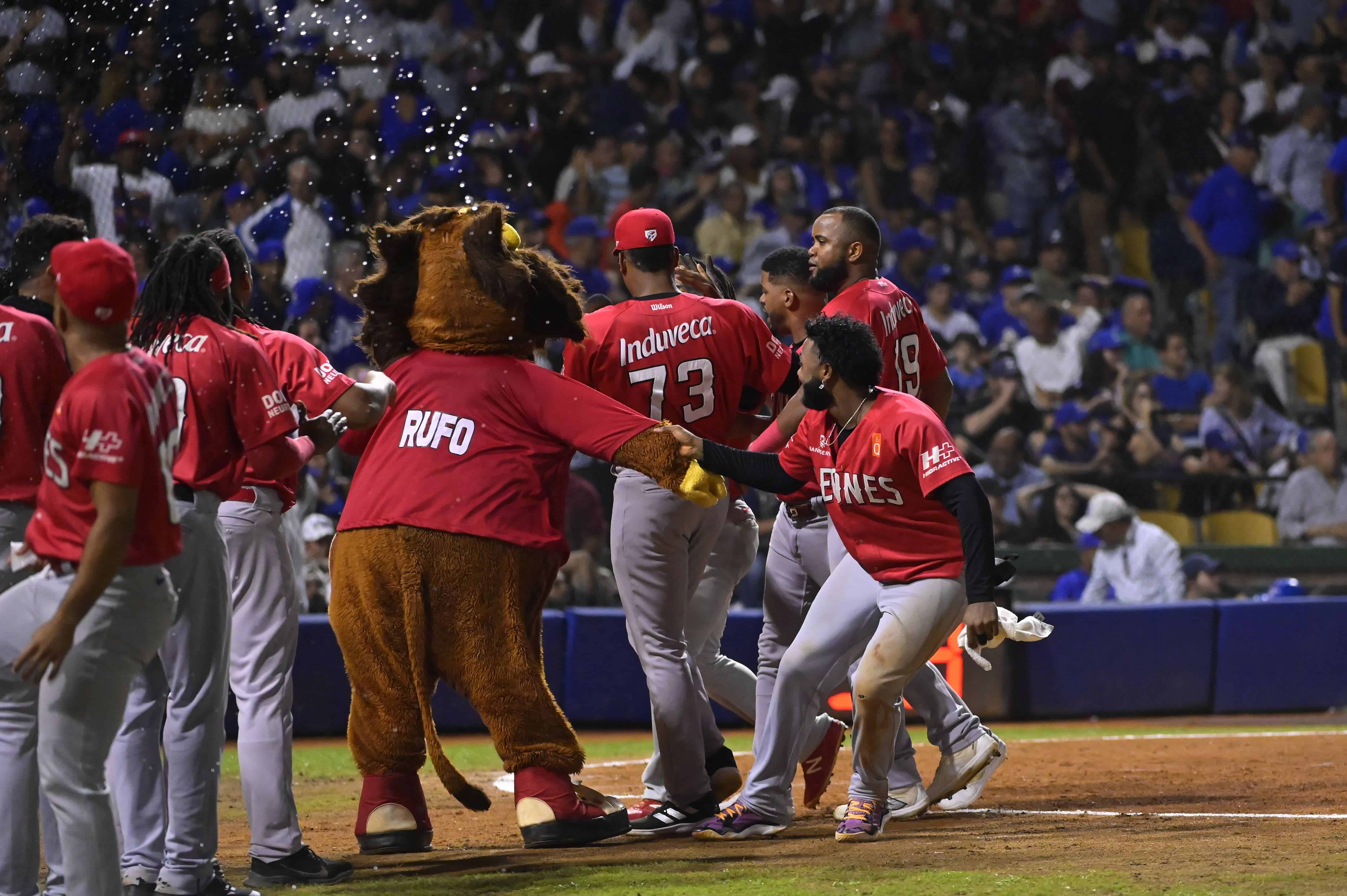 Los leones desbordaban de alegría con cada carrera que anotaban, luego de una lucha titánica contra los Tigres del Licey que no dejaban tregua y batallaron hasta el último minuto