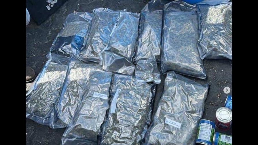 Hallan 12 paquetes de marihuana en un tanque de comida enviado desde Nueva York