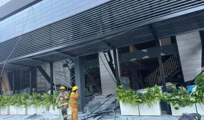 Se registra explosión en un edificio en Piantini