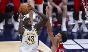 Pascal Siakam anota triple decisivo y Pacers vencen 132-127 a Hawks