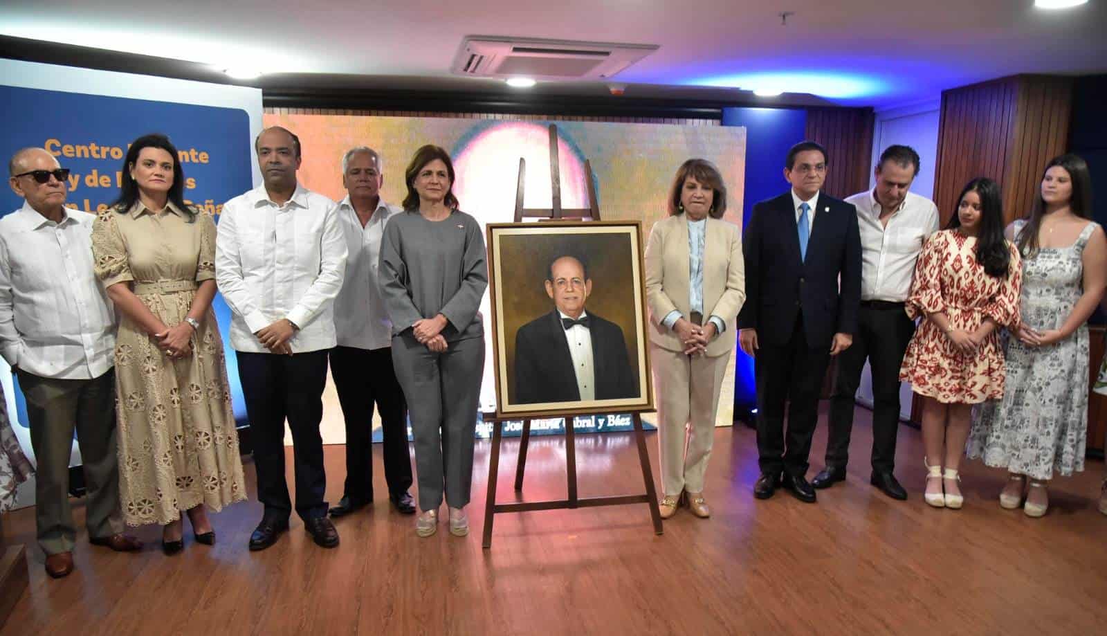 La vicepresidenta de la República, Raquel Peña, durante el homenaje a su fenecido padre,