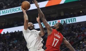 Anthony Davis fuera al menos hasta el Juego de Estrellas con los Mavericks por lesión en la ingle