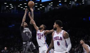 DAngelo Russell consigue 22 puntos y Nets vencen a 76ers por 100-96