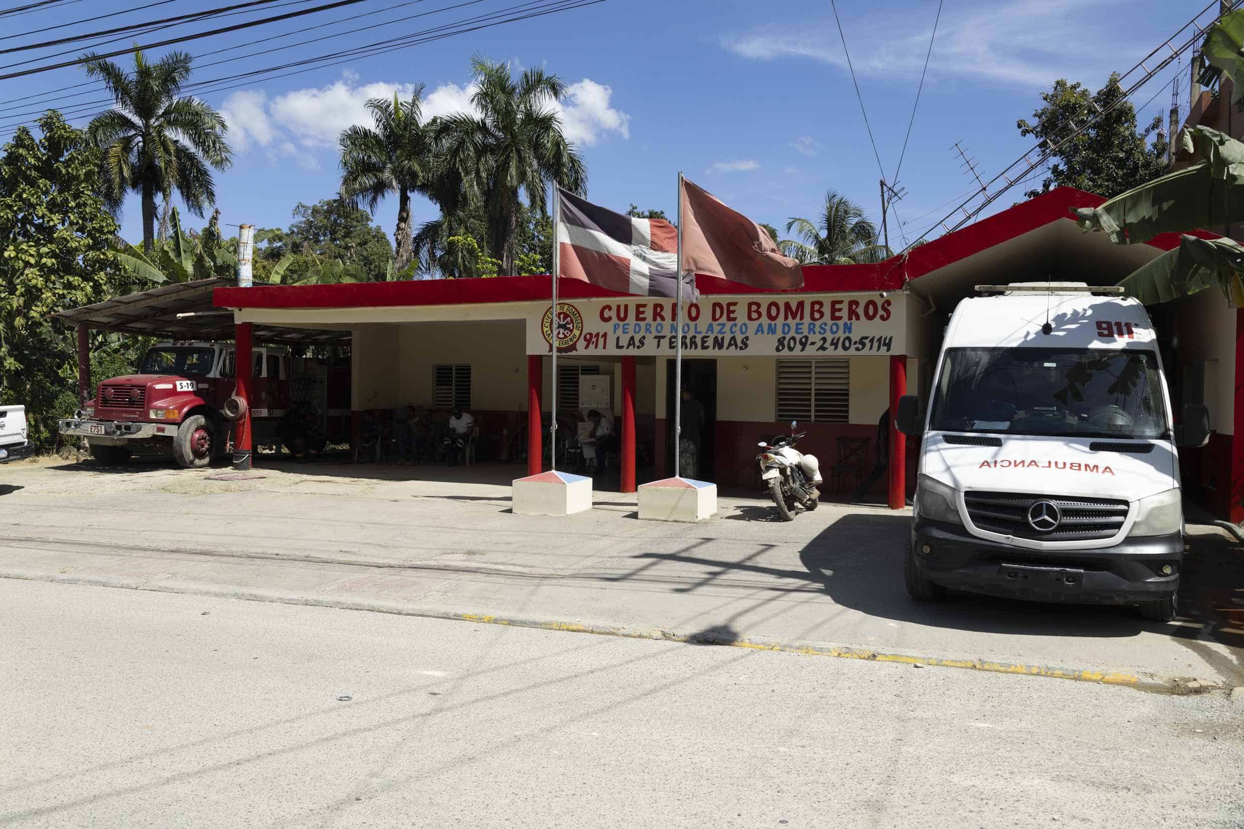 Cuerpo de bomberos en Las Terrenas.